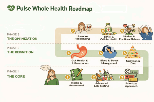 Pulse Whole Health Roadmap - The Core, The Reignition, and The Optimization phases